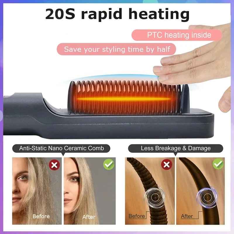 Pro Hot Comb - Multi-functional Hair Straightener Comb